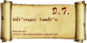 Dörnyei Tamás névjegykártya